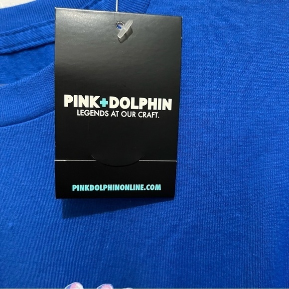 Pink Dolphin Blue Wave Crew Short Sleeve Unisex T Shirt Large - Picture 4 of 6